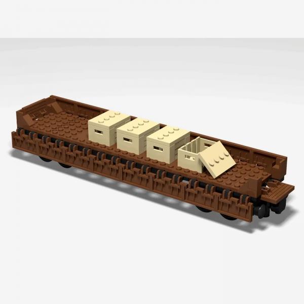 Niederbordwagon mit 4 Achsen
