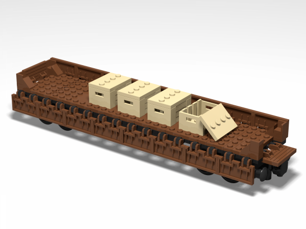 Niederbordwagon mit 4 Achsen