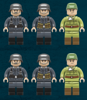 6x German WWII Infantry