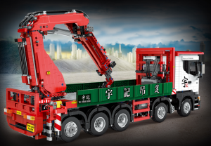 Remote controlled truck with crane