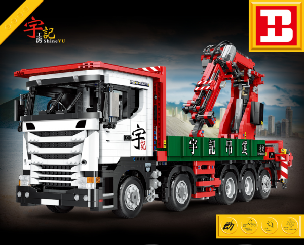 Remote controlled truck with crane