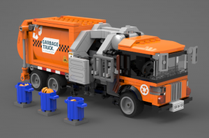 Garbage truck orange