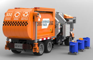 Garbage truck orange