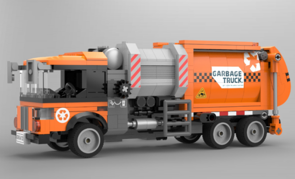 Garbage truck orange