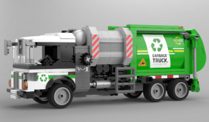 Garbage truck green