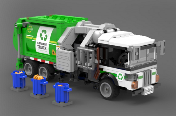 Garbage truck green