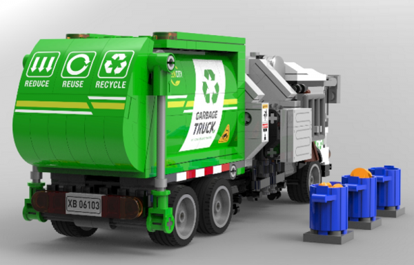 Garbage truck green