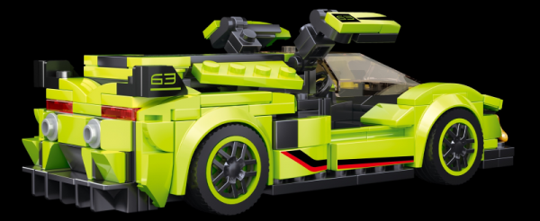 Super sports car lime