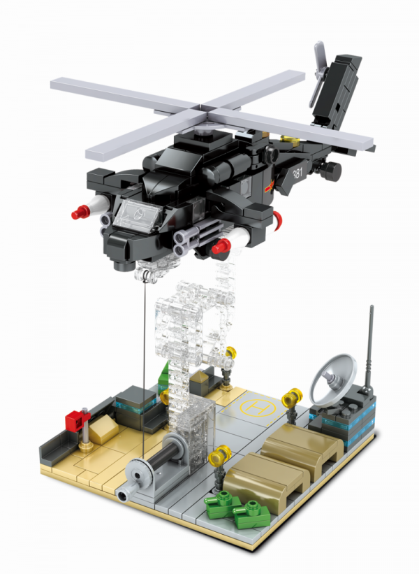 Tensegrity sculpture - Tactical Utility Helicopter