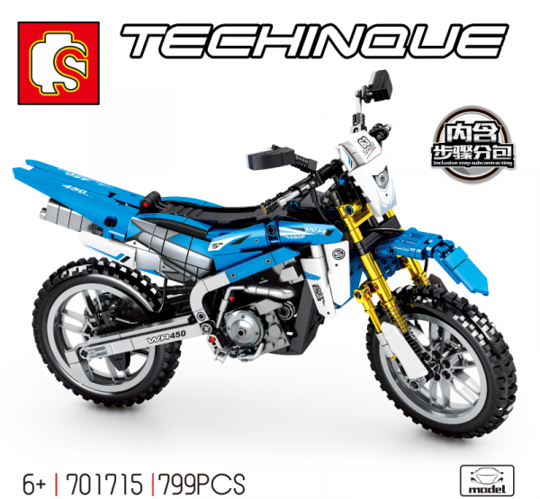 Motorrad in blau
