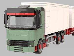 Logistics Truck with Seacontainer and Trailer