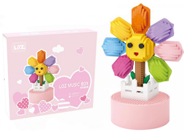 Musikbox mit Sonnenblume (diamond blocks)