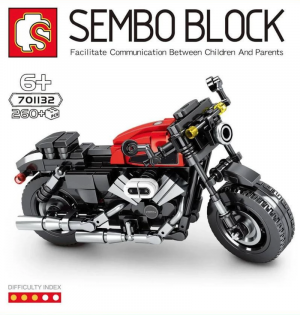 Motorcycle in black/red
