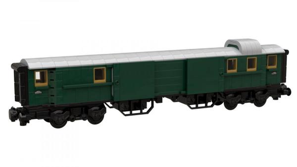 Baggage car dark green