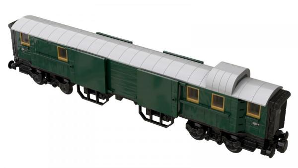 Baggage car dark green