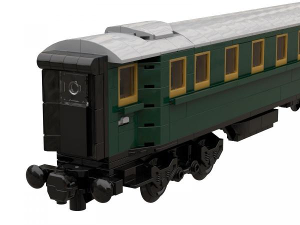 Passager car dark green