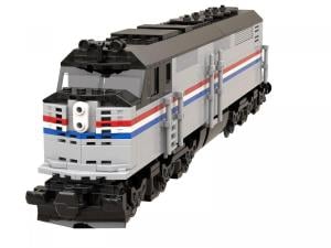 Diesel locomotive USA gray-black