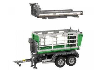 Technic hook lift trailer with two trailers