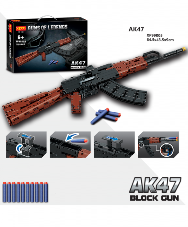 Jedes 61009 bloque Gun Technic ak 47 rifle rifle kit de 738 klemmbausteine 