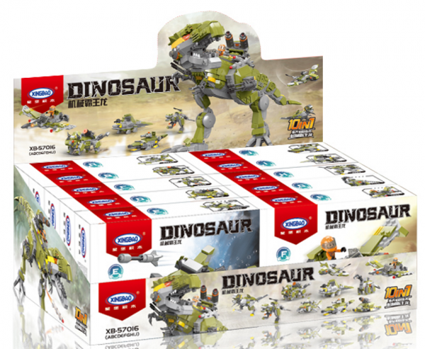 BlueBrixx - Sets - 104013 - Dinosaurs - Display Box (10 different 