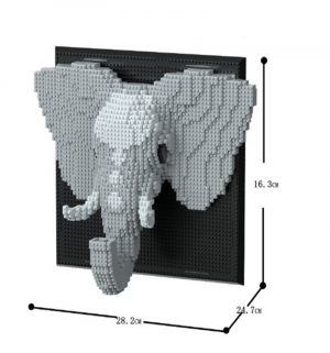 Picture with Elephant (diamond blocks)