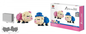 Kissing pigs (diamond blocks)