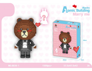 Bear in suit (diamond blocks)