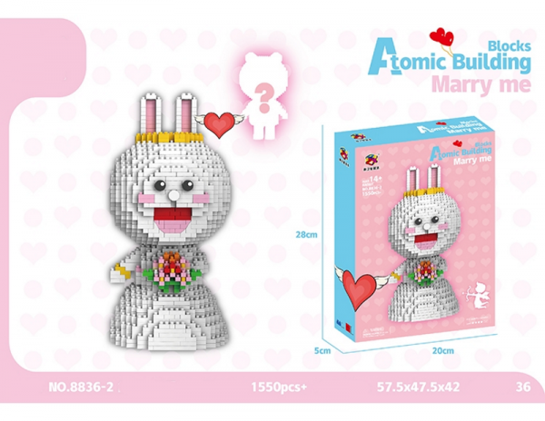 Rabbit in dress (diamond blocks)