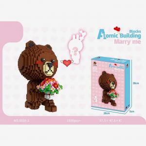 Bear with Flowers (diamond blocks)