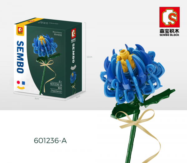 Chrysantheme in blau