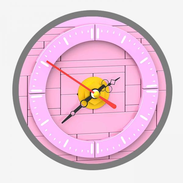 Rose in flowerpot incl. clock