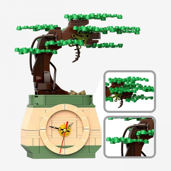 Bonsai im Blumentopf inkl. Uhr