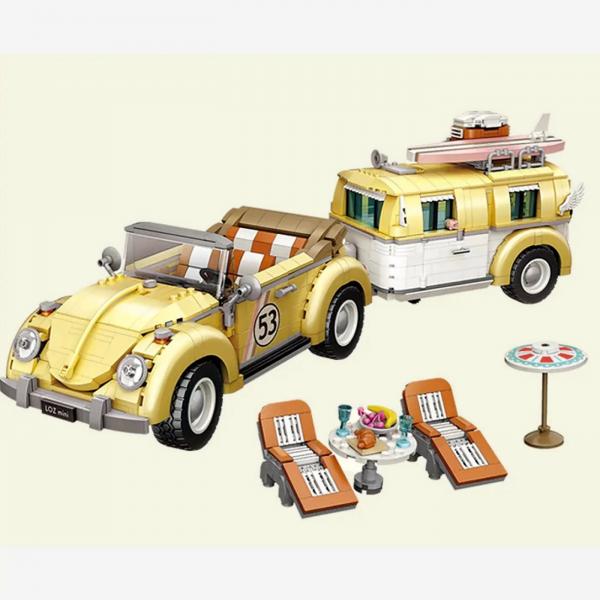 Auto mit Campingwagen (mini blocks)