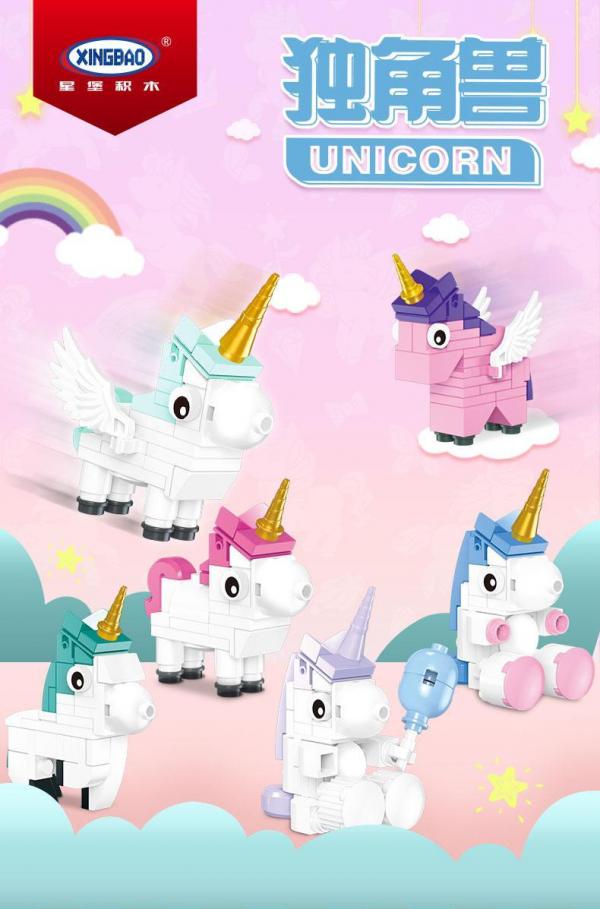 Unicorns - Set of six different figures