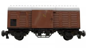 Covered boxcar, brown (8w)