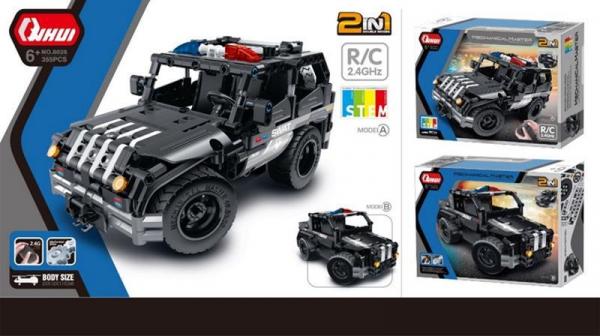 R/C Polizeiwagen 2 IN 1. 2.4G, 4CH, blau