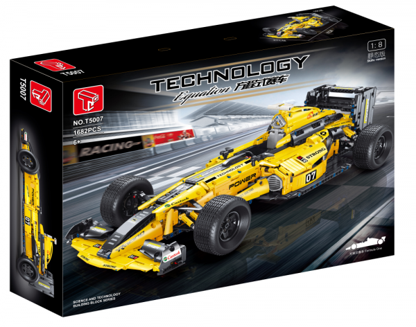 Formula car in yellow