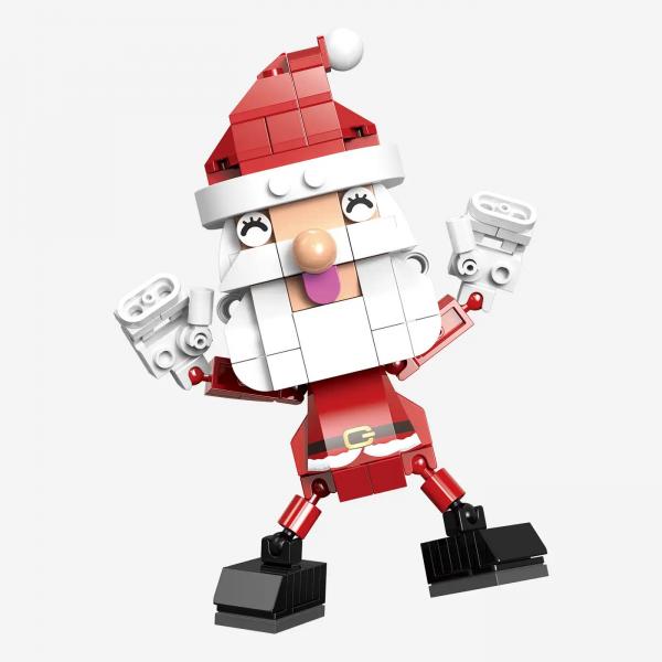 Santa drives a reindeer car