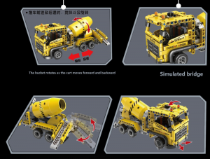 Construction truck concrete mixer