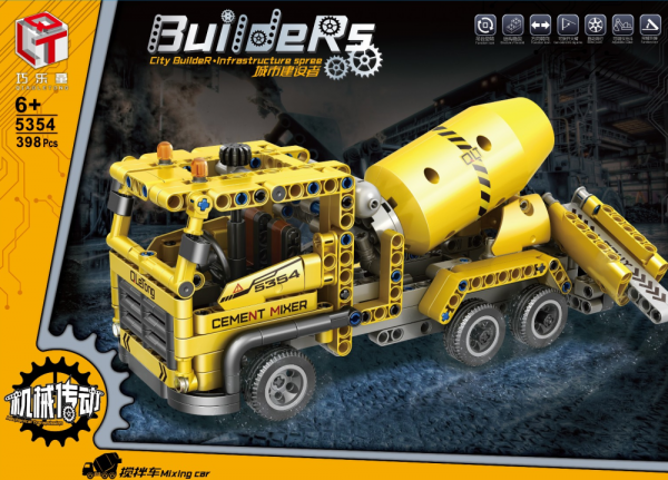 Construction truck concrete mixer