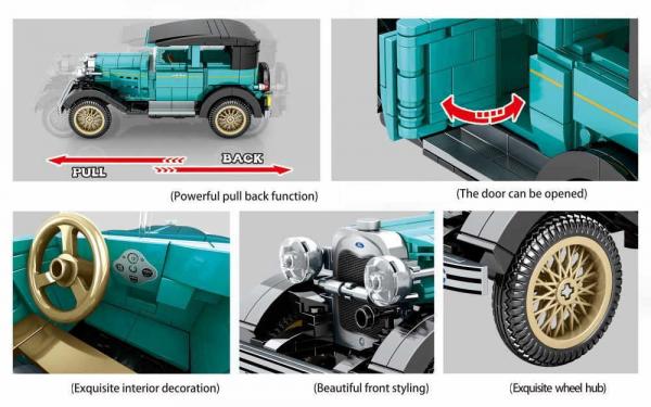 Oldtimer türkis/schwarz