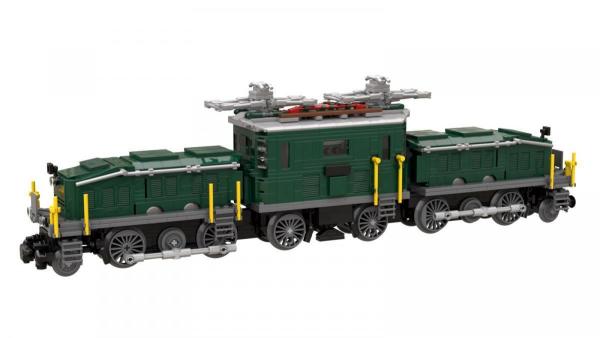 Legendäre Lokomotive: Krokodil in grün (8W)