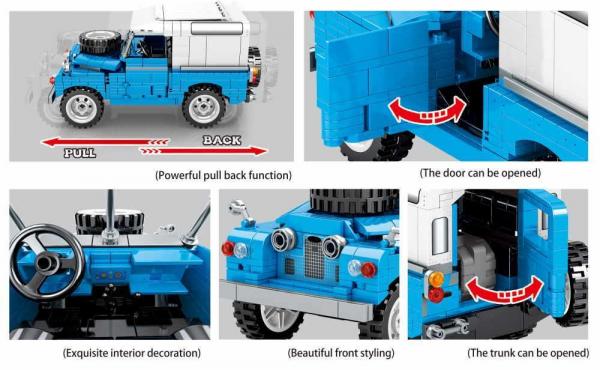 Pick-up Car in blue/white