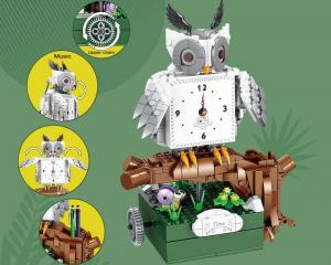 Clock-Musik Box: Owl