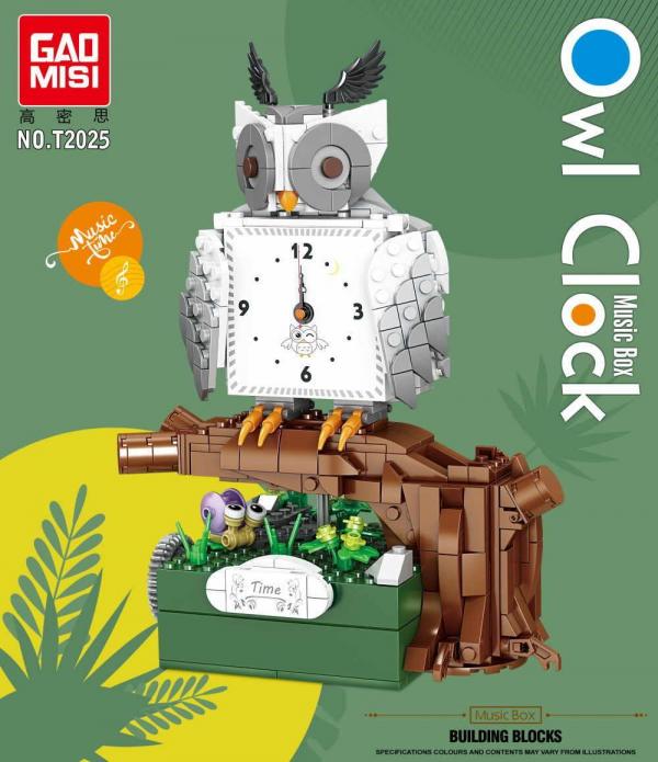 Clock-Musik Box: Owl