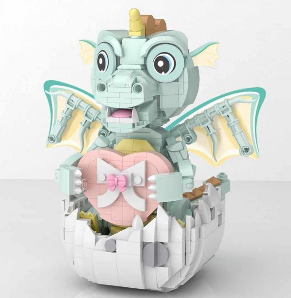 Baby Dragon light green (mini blocks)