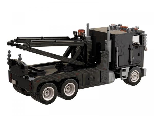 US black tow truck