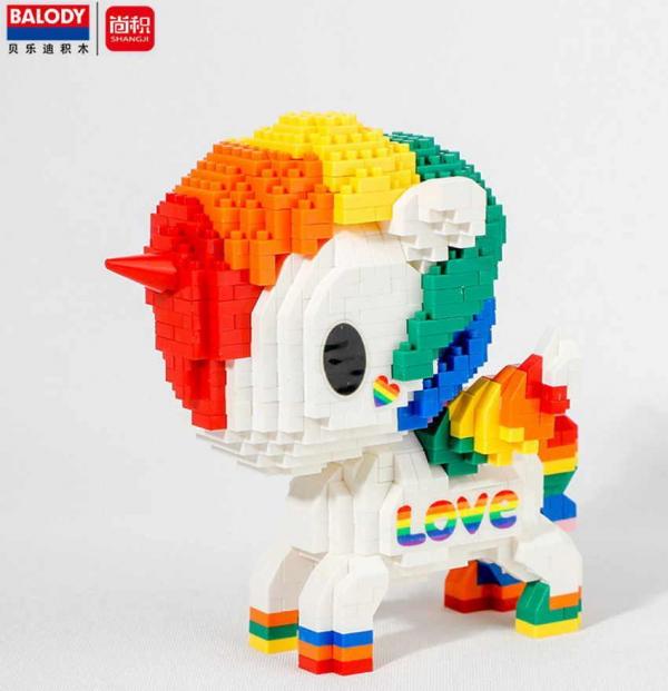 Unicorn Rainbow-Love (diamond blocks) 