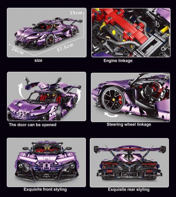 Supersportscar in purple