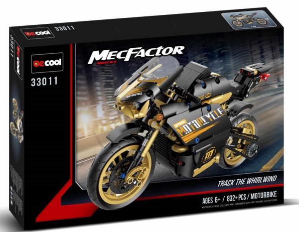 Motorrad in schwarz-gold